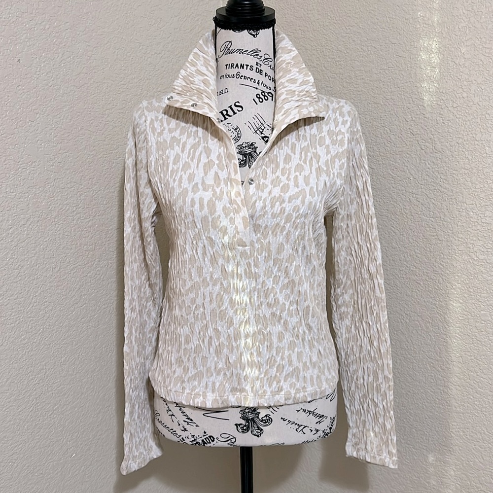 Zara Animal Print Long Sleeve Top